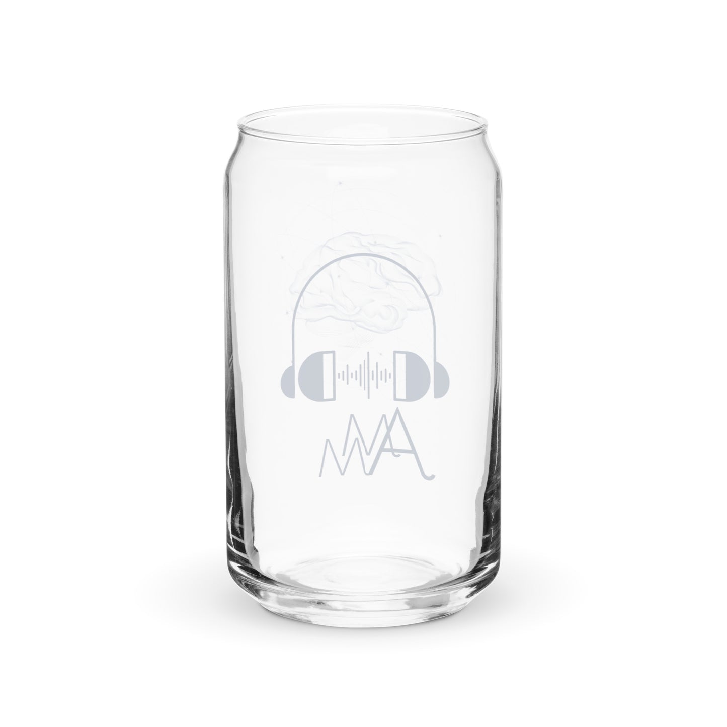 Can-shaped AMM Logo Glass