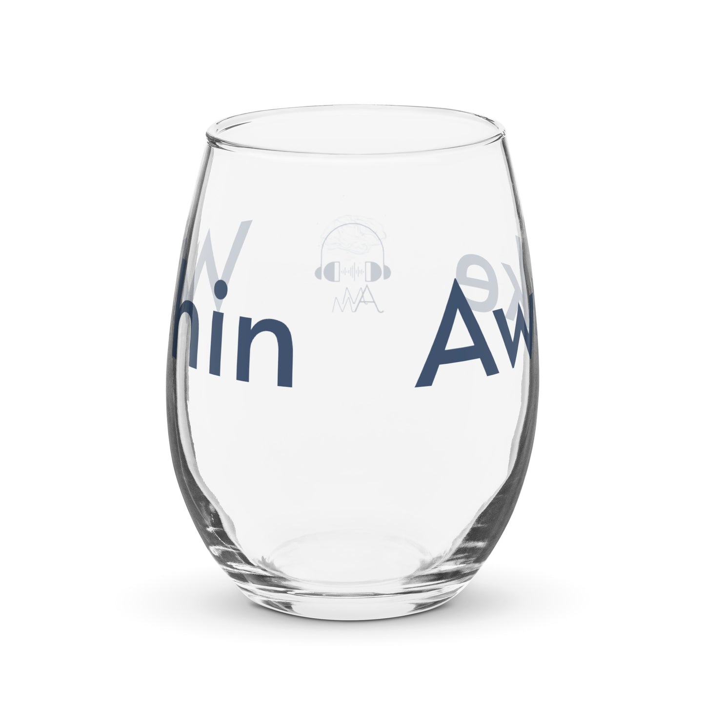 AMM Logo Stemless Wine Glass