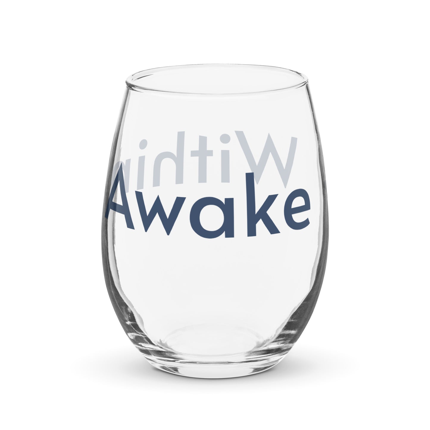 AMM Logo Stemless Wine Glass