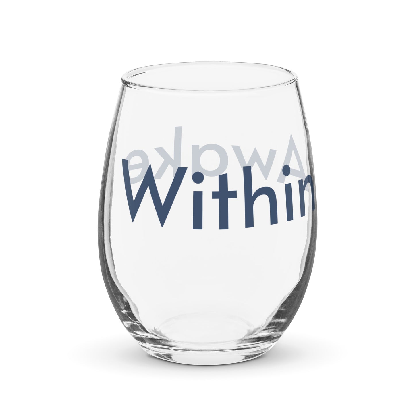 AMM Logo Stemless Wine Glass