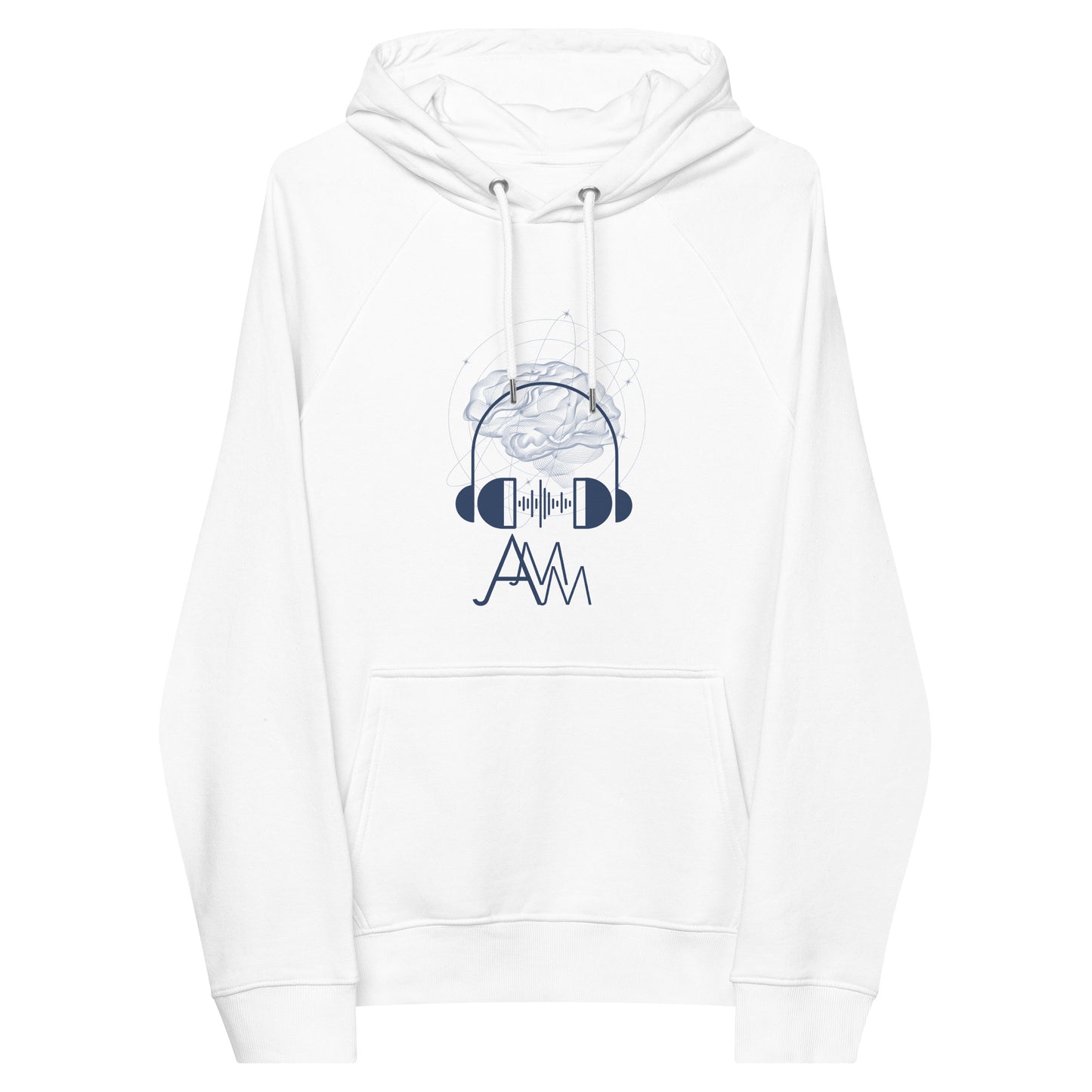 Unisex Eco AMM Logo White Hoodie