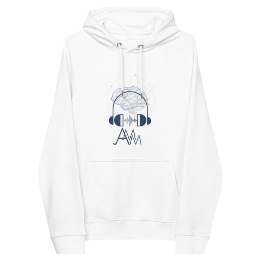 Unisex Eco AMM Logo White Hoodie