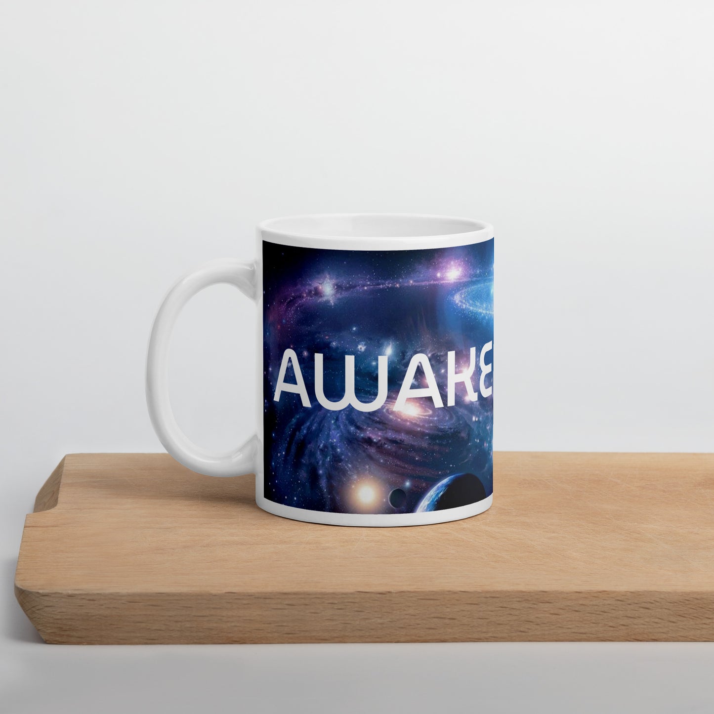 White Glossy Awake Galaxy Mug