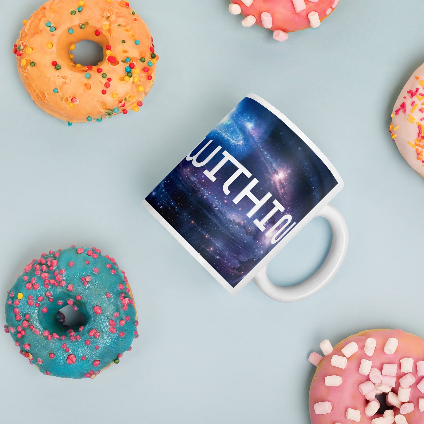 White Glossy Awake Galaxy Mug