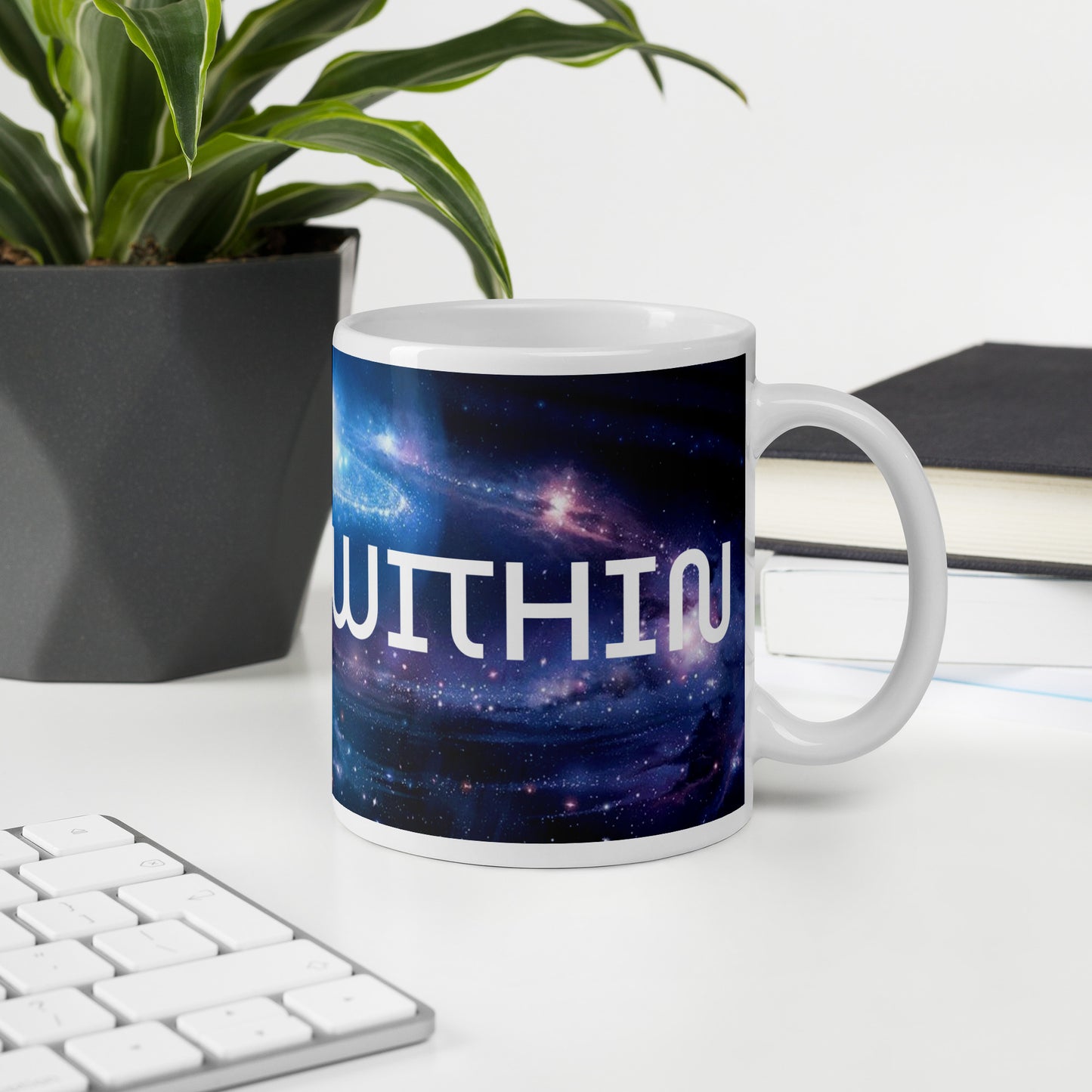 White Glossy Awake Galaxy Mug