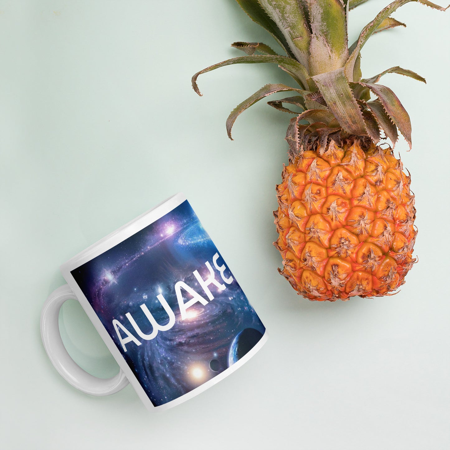 White Glossy Awake Galaxy Mug