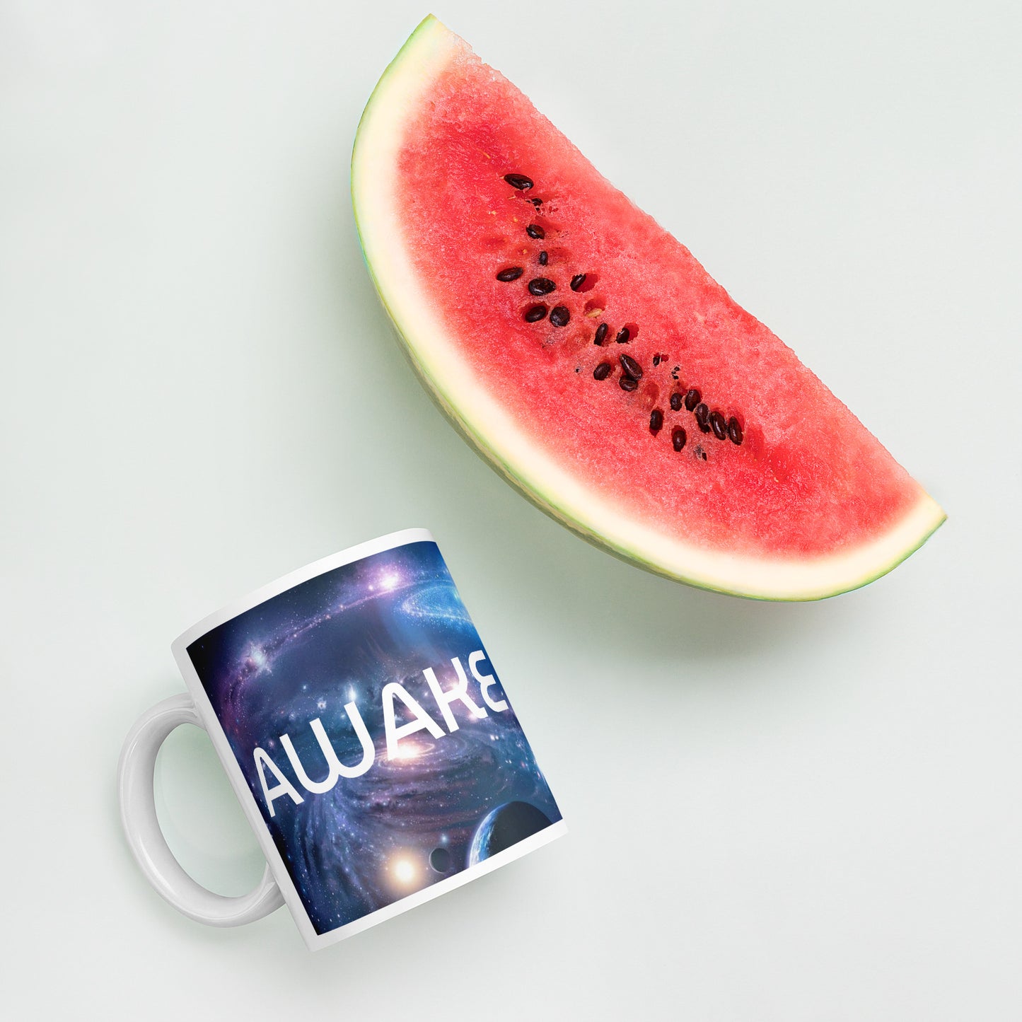 White Glossy Awake Galaxy Mug