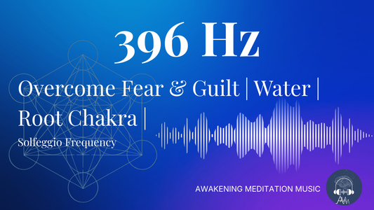 396 Hz Solfeggio Frequency | Root Chakra | Overcome Fear & Cleanse Guilt | Water/Rain Background