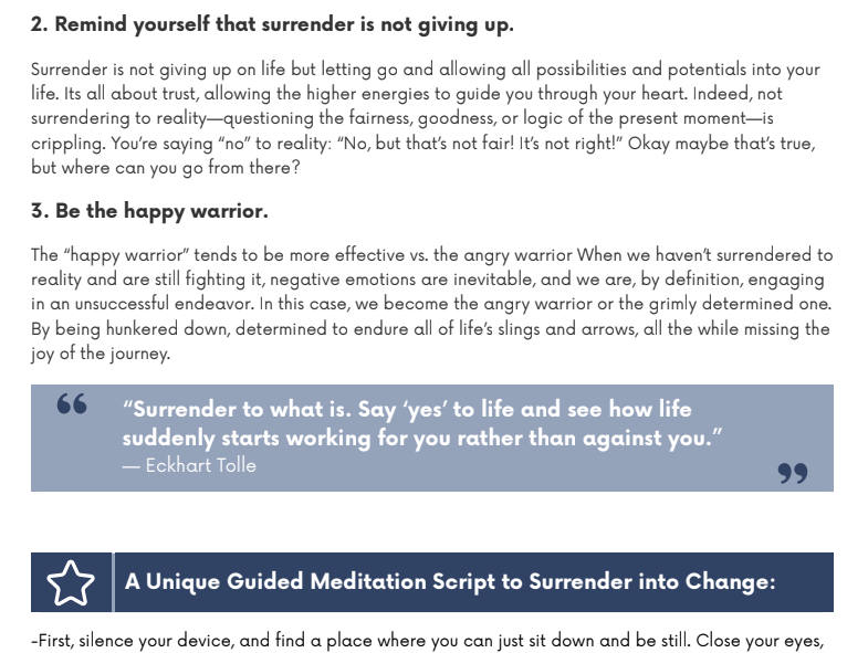 LESSON #1: Surrender To Change: Sound Healing Track + Guided Meditation Bundle