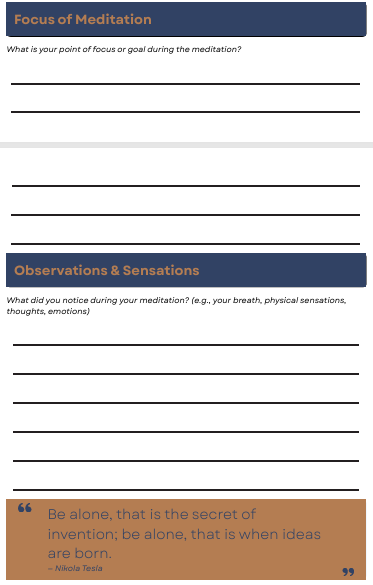 Meditation Journal Book: 28-Day Entries to Deepen Meditation Practices