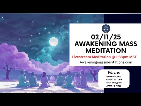 2/11/25 Monthly Awakening Mass Meditation- Moment for Pause & Peace | Crystalline Ocean Planet