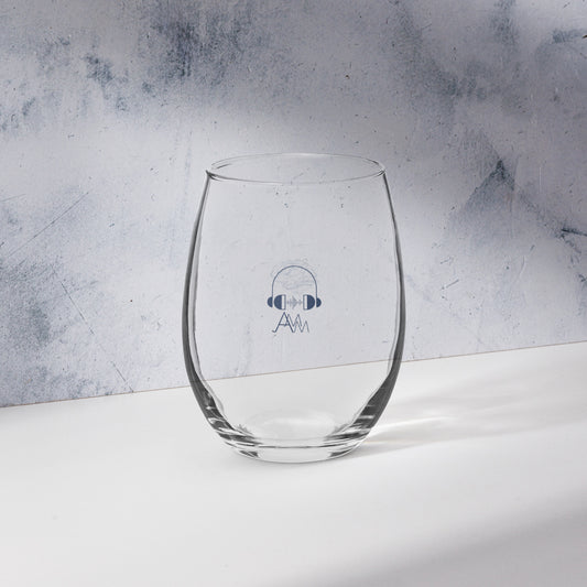 AMM Logo Stemless Wine Glass