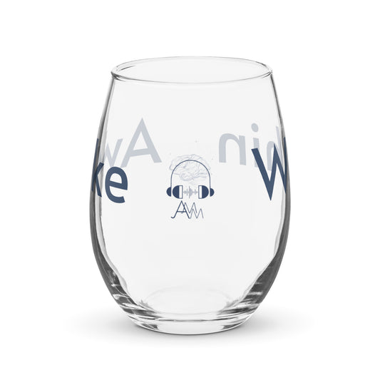 AMM Logo Stemless Wine Glass