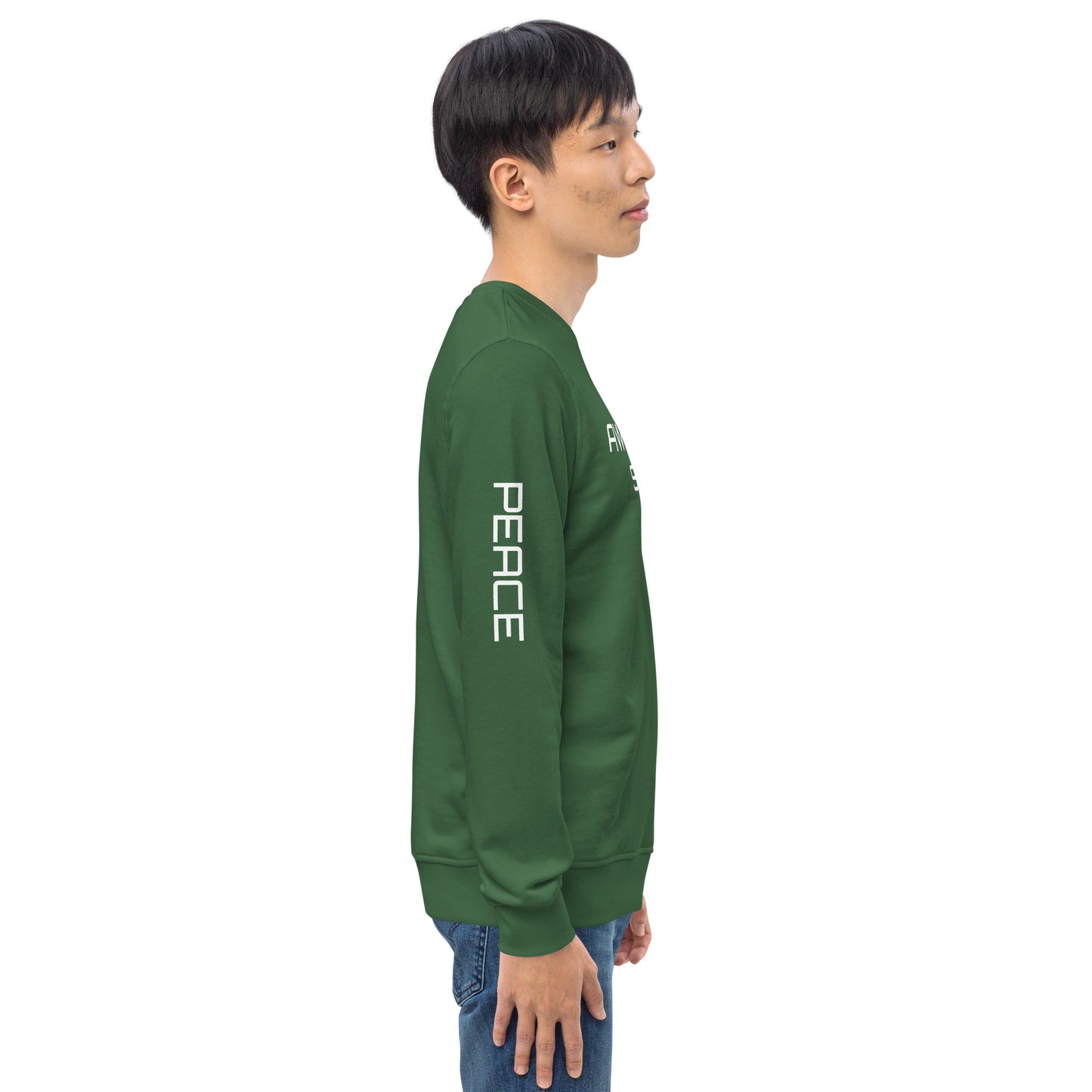 Unisex Organic Awakened Peace&Love Sweatshirt