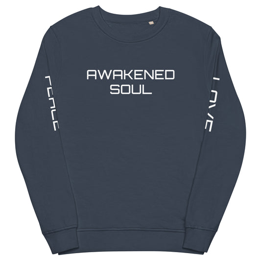 Unisex Organic Awakened Peace&Love Sweatshirt
