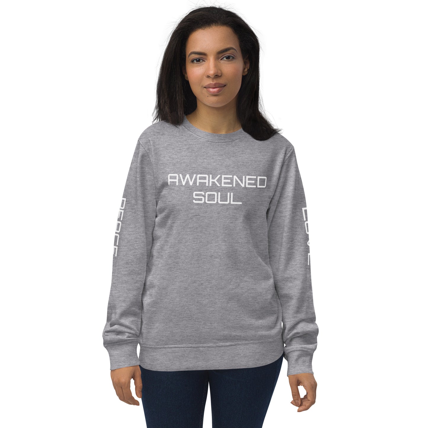 Unisex Organic Awakened Peace&Love Sweatshirt