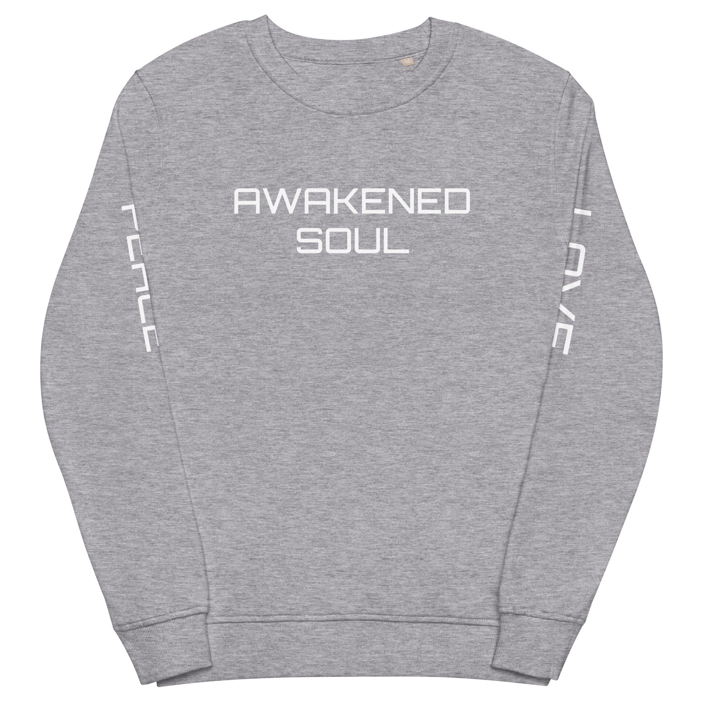 Unisex Organic Awakened Peace&Love Sweatshirt