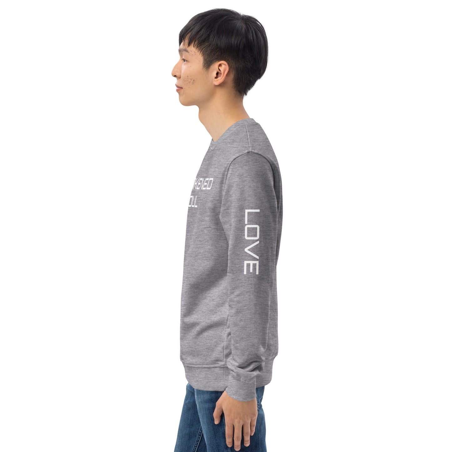 Unisex Organic Awakened Peace&Love Sweatshirt