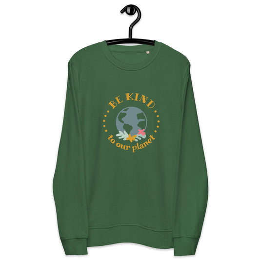 Unisex Organic Planet Be Kind Sweatshirt